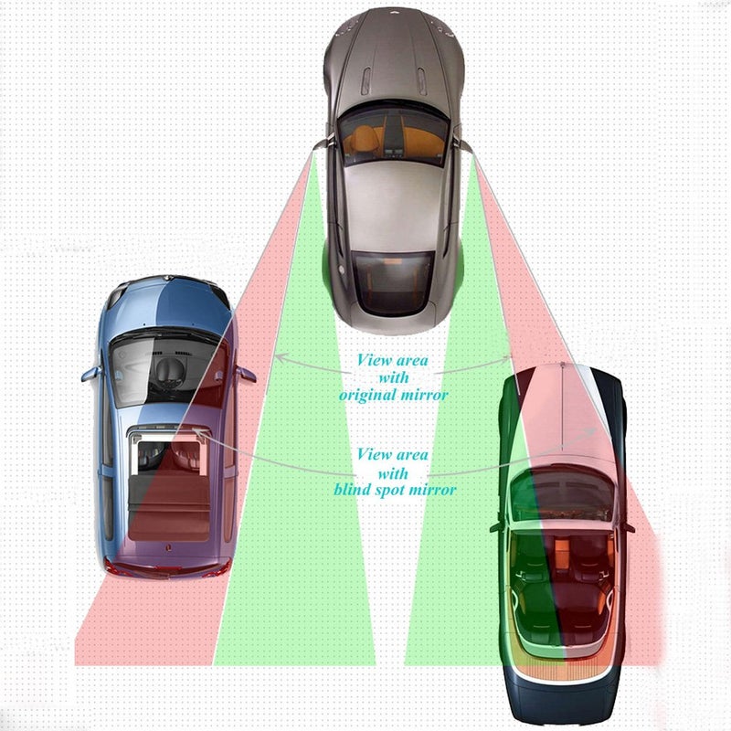 KEWAYO 2 Pack Automotive Blind Spot Mirrors  Small Round Convex Adjustable 360Rotate Wide Angle Car Rear View Nirror for All Universal Vehicles Car Fit Stick-on Design - Image 5